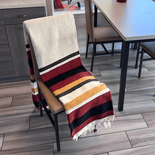 Wool Striped Mexican Blanket - One Revolver Surfboards
