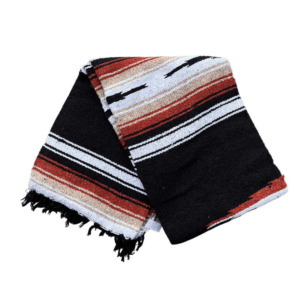 Black Baja Multi Diamond Yoga Blanket - One Revolver Surfboards