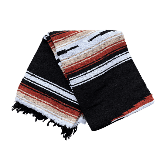 Black Baja Multi Diamond Yoga Blanket - One Revolver Surfboards