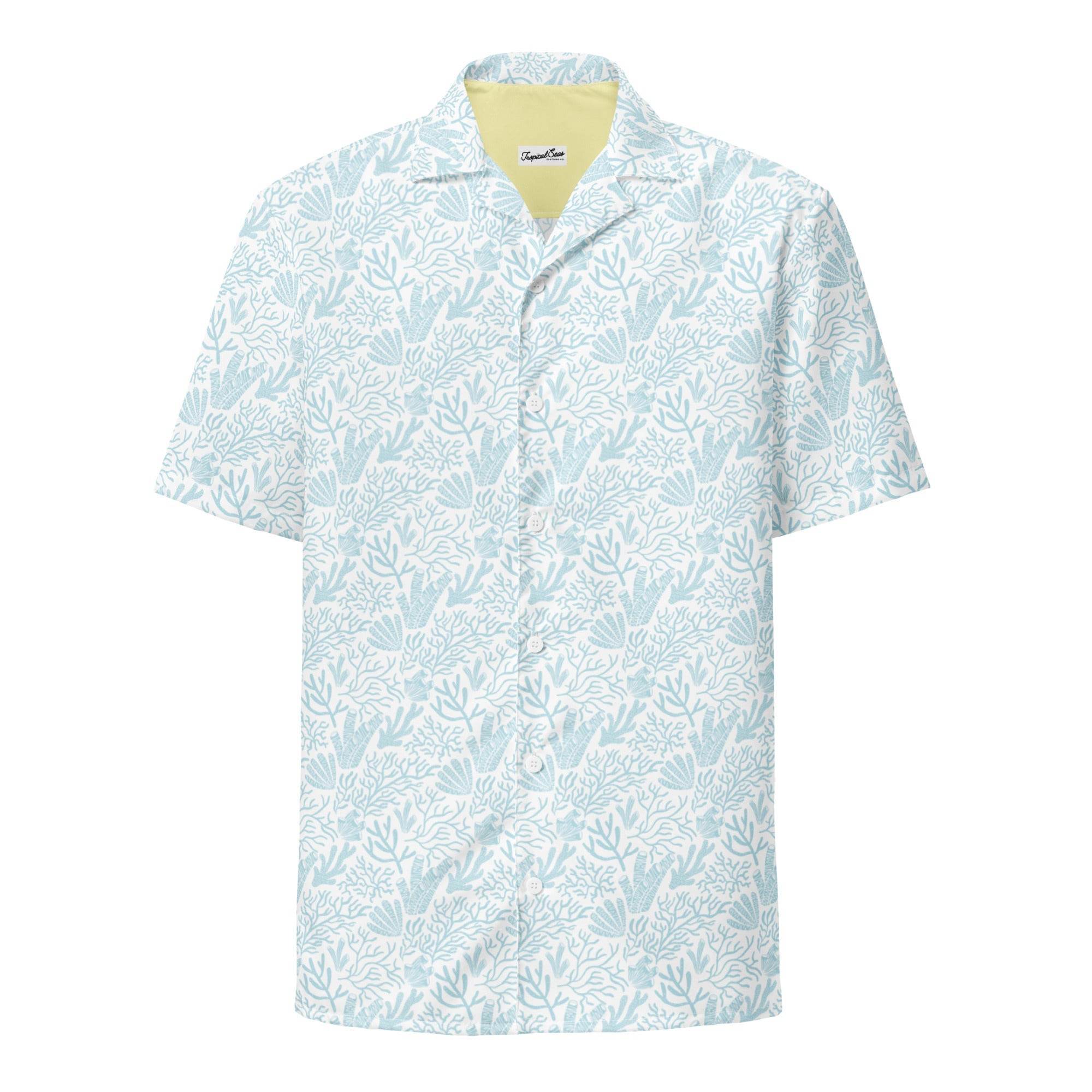 Men’s Coral Reef Resort Button Down Shirt | Sustainable Hawaiian Beachwear - One Revolver Surfboards