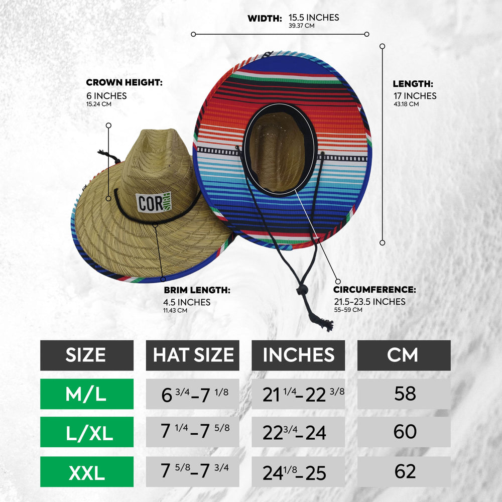 Straw Lifeguard Beach Hats for Adults - Kauai - One Revolver Surfboards