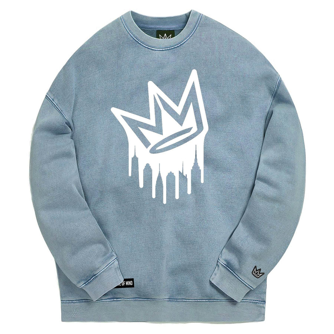 Dripping Crown Logo Crewneck Sweatshirt - Crewneck Sweatshirt - One Revolver Surfboards