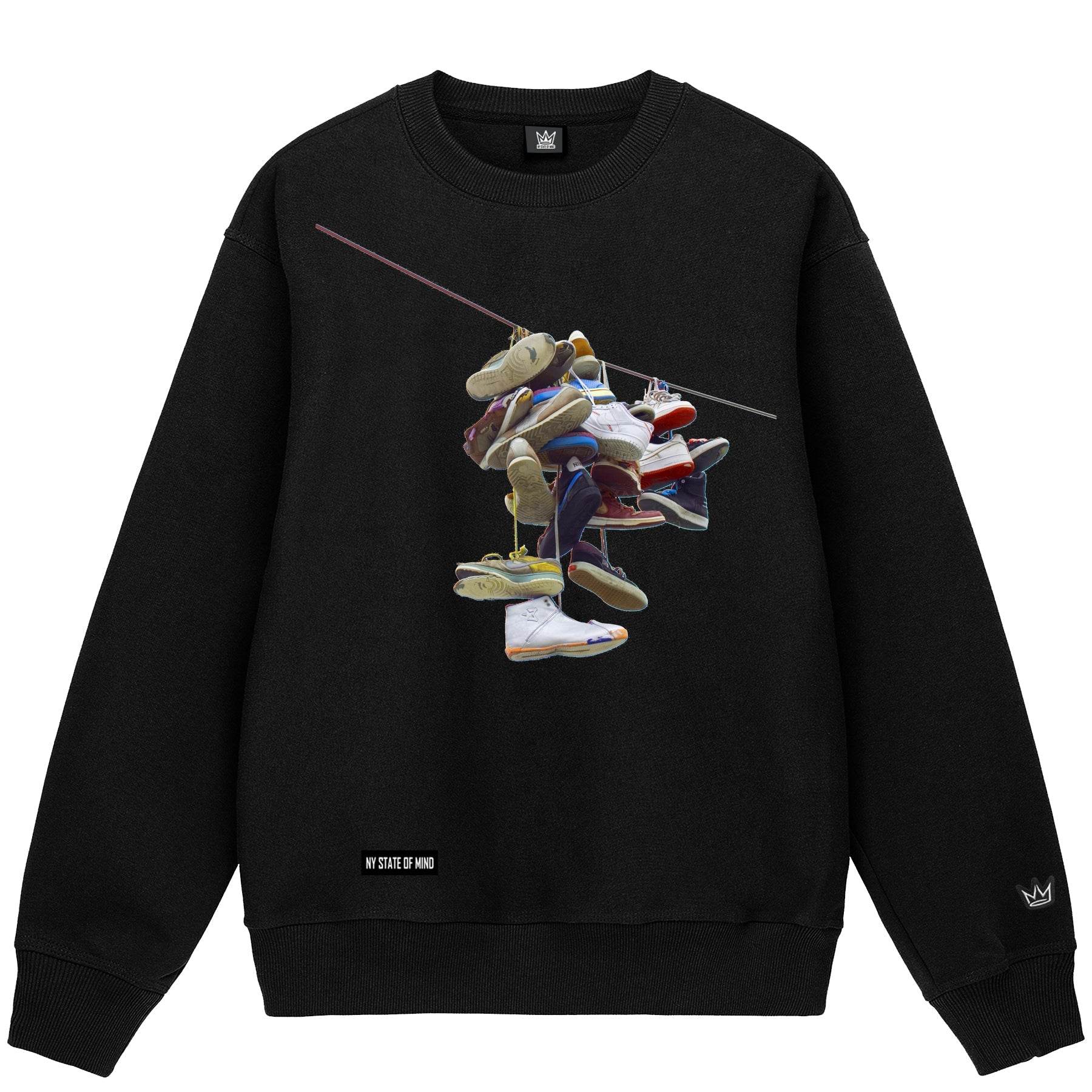 Hanging Shoes Crewneck Sweatshirt - One Revolver Surfboards