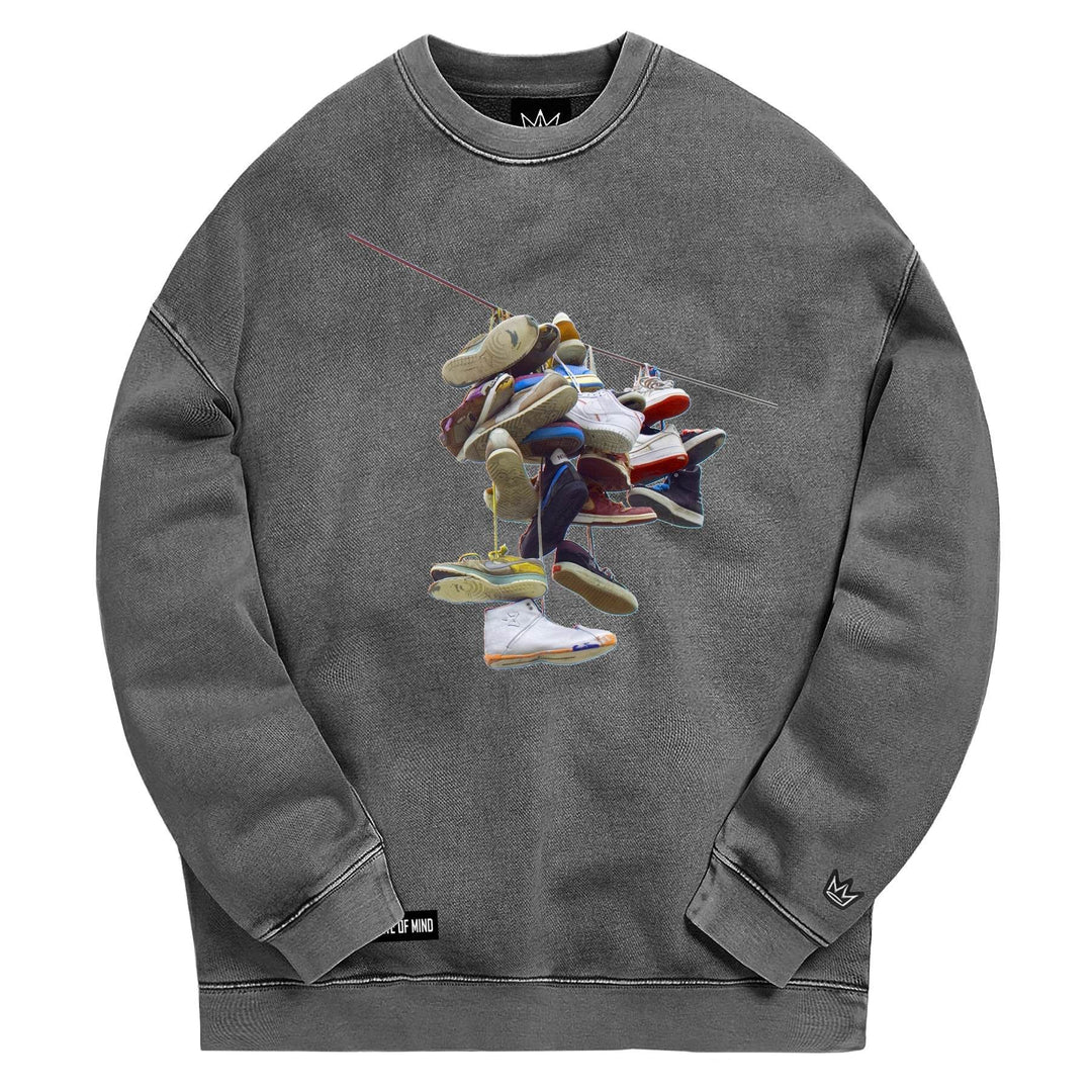 Hanging Shoes Crewneck Sweatshirt - One Revolver Surfboards