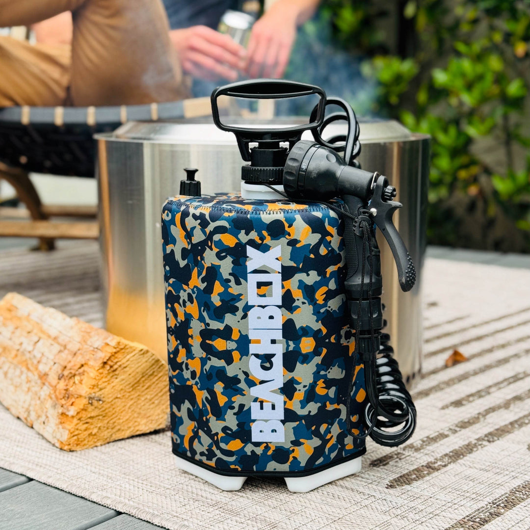 BeachBox Portable Shower Tank - 'Camo' - One Revolver Surfboards