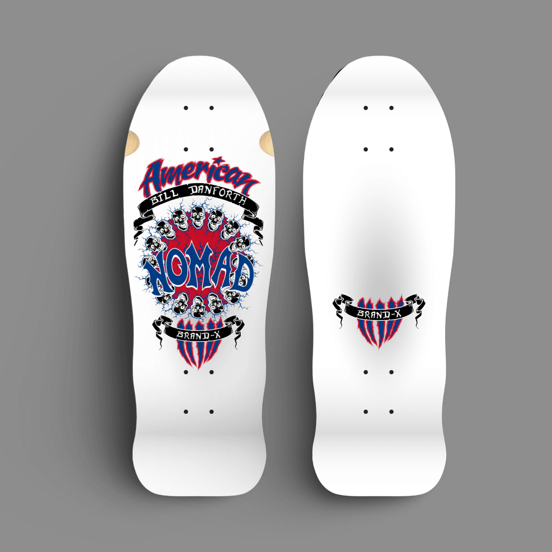 Bill Danforth Circle of Skulls 10”x30” Limited Edition, HAND PAINTED Deck (1 of 10) - One Revolver Surfboards
