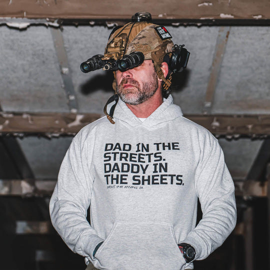 Dad In The Streets. Daddy In The Sheets. Men's Hoodie - One Revolver Surfboards