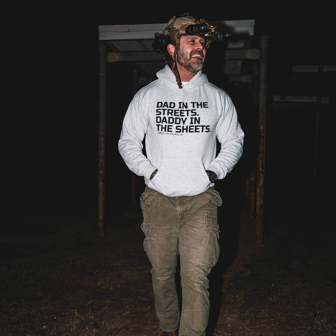 Dad In The Streets. Daddy In The Sheets. Men's Hoodie - One Revolver Surfboards