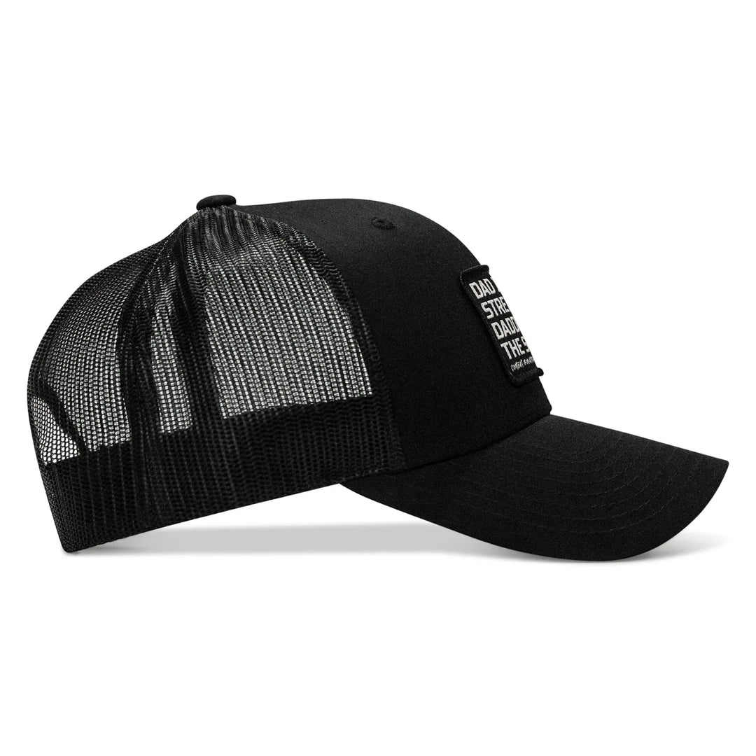 One Revolver Surfboards - Dad In The Streets. Daddy In The Sheets. Black Patch Snapback Hat HEADWEAR