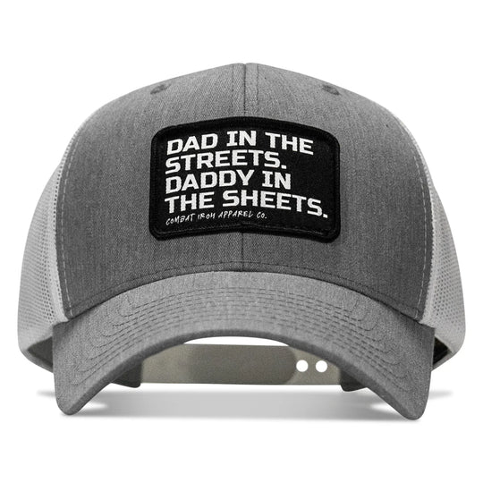 One Revolver Surfboards - Dad In The Streets. Daddy In The Sheets. Black Patch Snapback Hat HEADWEAR