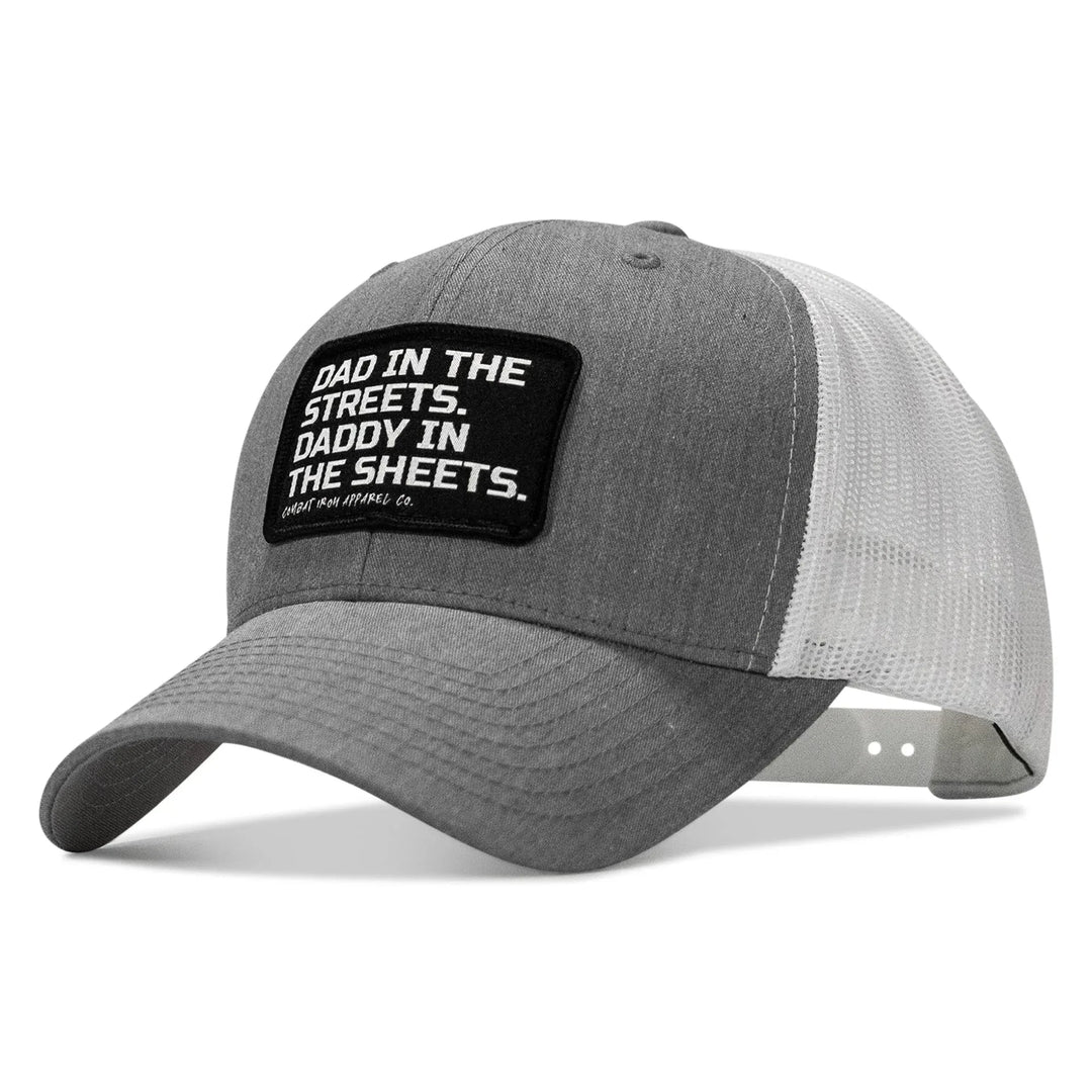 One Revolver Surfboards - Dad In The Streets. Daddy In The Sheets. Black Patch Snapback Hat HEADWEAR