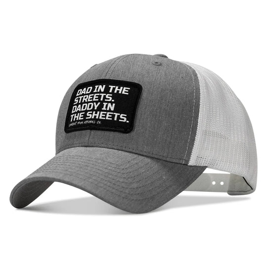 One Revolver Surfboards - Dad In The Streets. Daddy In The Sheets. Black Patch Snapback Hat HEADWEAR