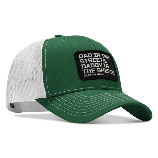 One Revolver Surfboards - Dad In The Streets. Daddy In The Sheets. Black Patch Snapback Hat HEADWEAR