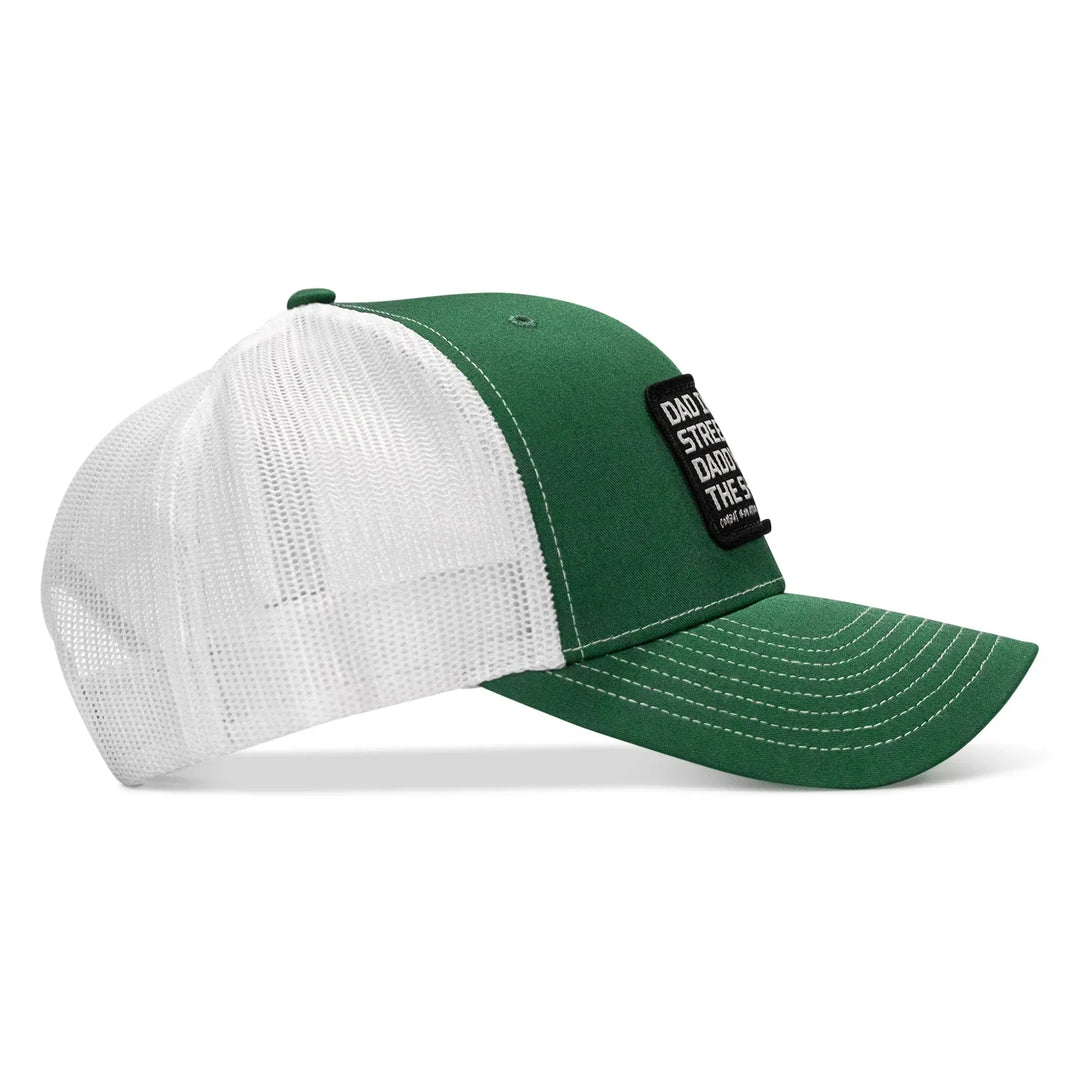 One Revolver Surfboards - Dad In The Streets. Daddy In The Sheets. Black Patch Snapback Hat HEADWEAR