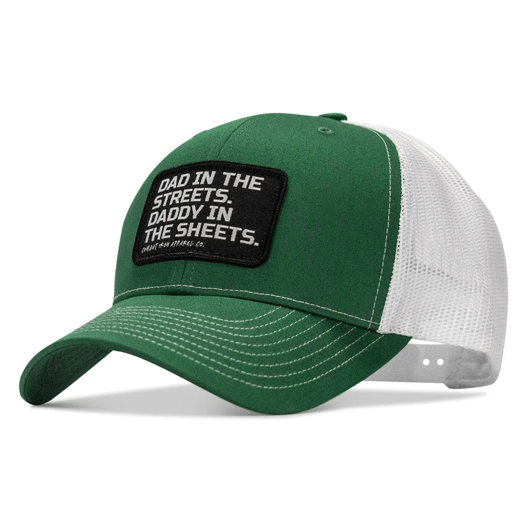 One Revolver Surfboards - Dad In The Streets. Daddy In The Sheets. Black Patch Snapback Hat HEADWEAR
