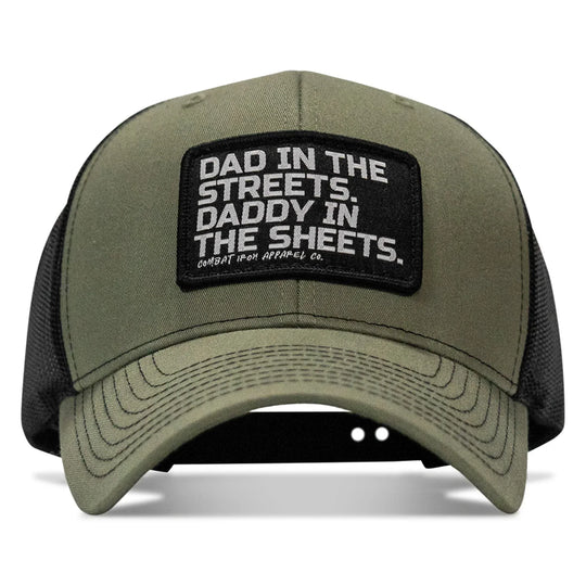 One Revolver Surfboards - Dad In The Streets. Daddy In The Sheets. Black Patch Snapback Hat HEADWEAR