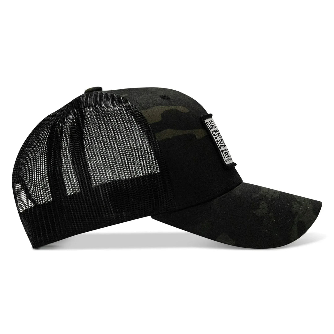 One Revolver Surfboards - Dad In The Streets. Daddy In The Sheets. White Patch Snapback Hat HEADWEAR