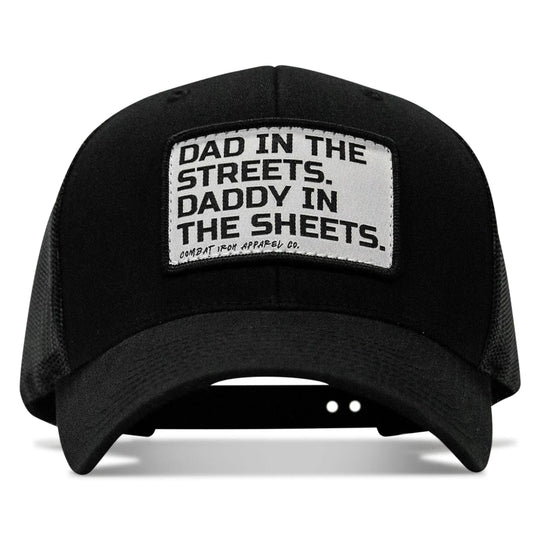 One Revolver Surfboards - Dad In The Streets. Daddy In The Sheets. White Patch Snapback Hat HEADWEAR