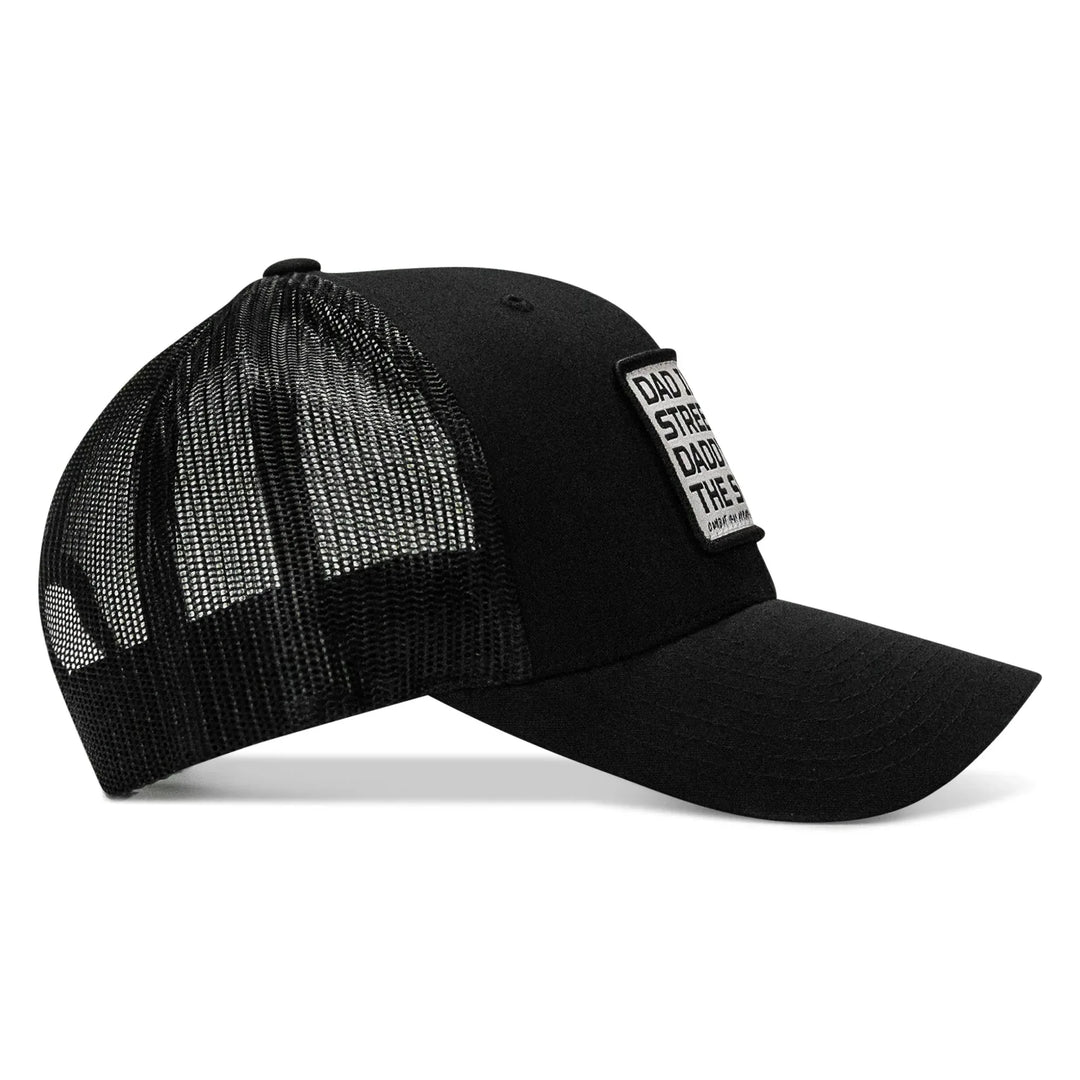 One Revolver Surfboards - Dad In The Streets. Daddy In The Sheets. White Patch Snapback Hat HEADWEAR