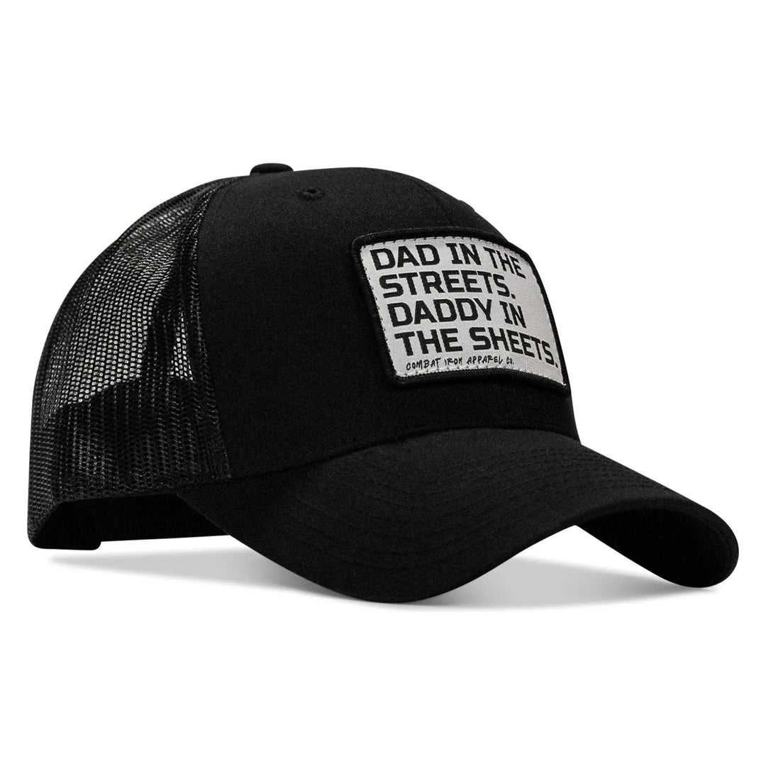 One Revolver Surfboards - Dad In The Streets. Daddy In The Sheets. White Patch Snapback Hat HEADWEAR