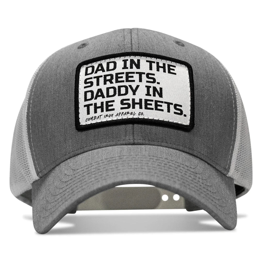 One Revolver Surfboards - Dad In The Streets. Daddy In The Sheets. White Patch Snapback Hat HEADWEAR