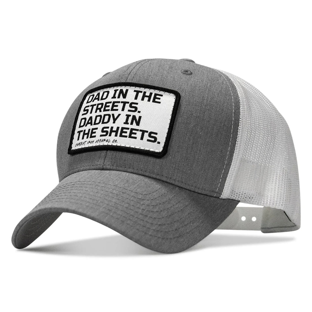 One Revolver Surfboards - Dad In The Streets. Daddy In The Sheets. White Patch Snapback Hat HEADWEAR