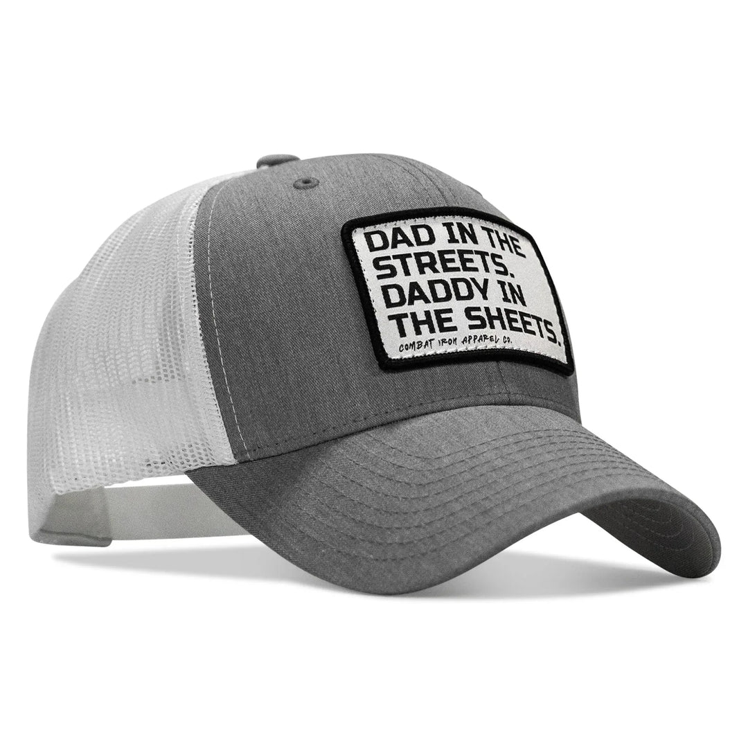 One Revolver Surfboards - Dad In The Streets. Daddy In The Sheets. White Patch Snapback Hat HEADWEAR