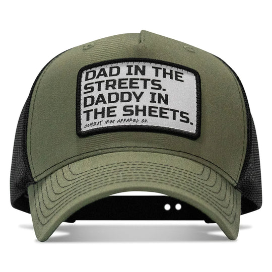 One Revolver Surfboards - Dad In The Streets. Daddy In The Sheets. White Patch Snapback Hat HEADWEAR