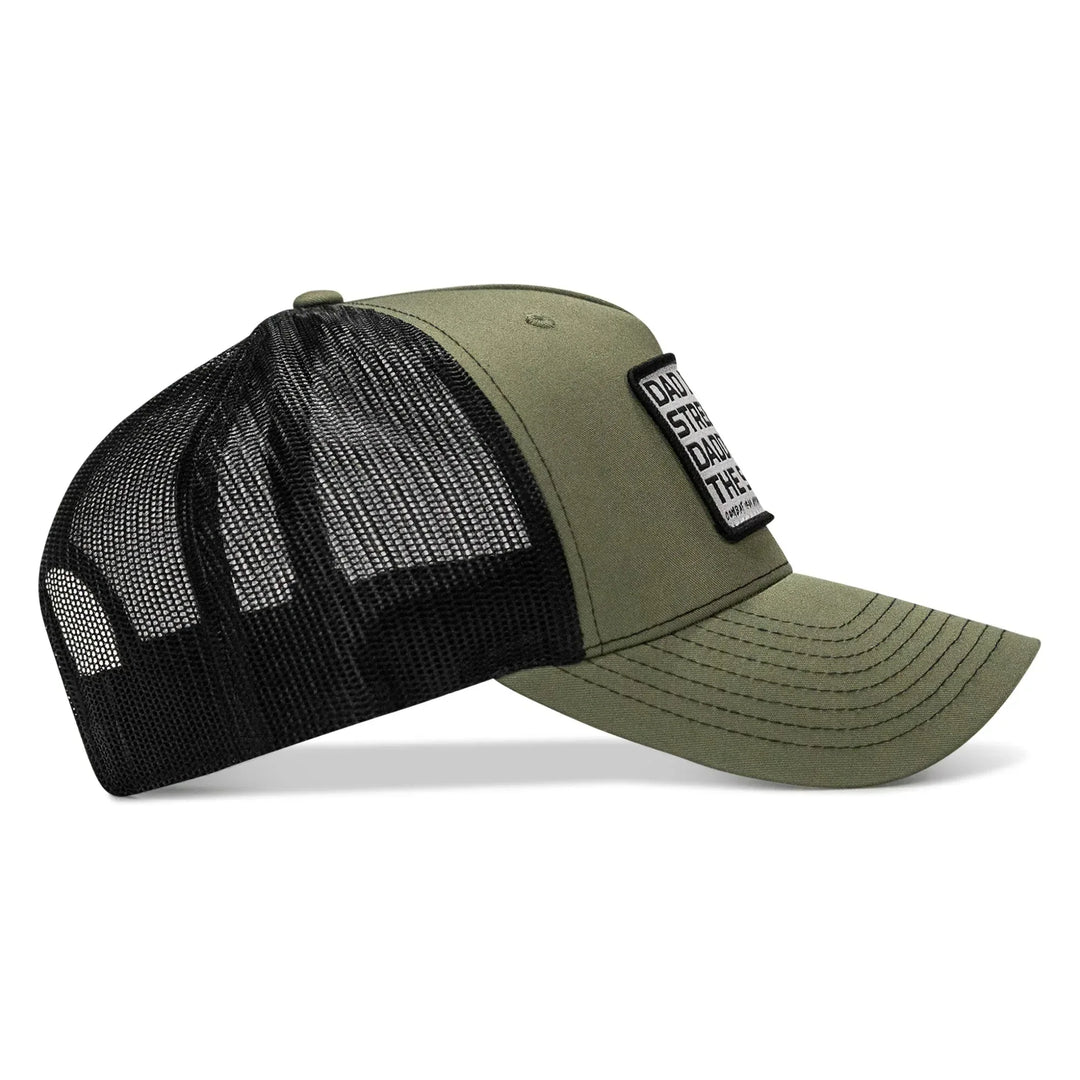 One Revolver Surfboards - Dad In The Streets. Daddy In The Sheets. White Patch Snapback Hat HEADWEAR