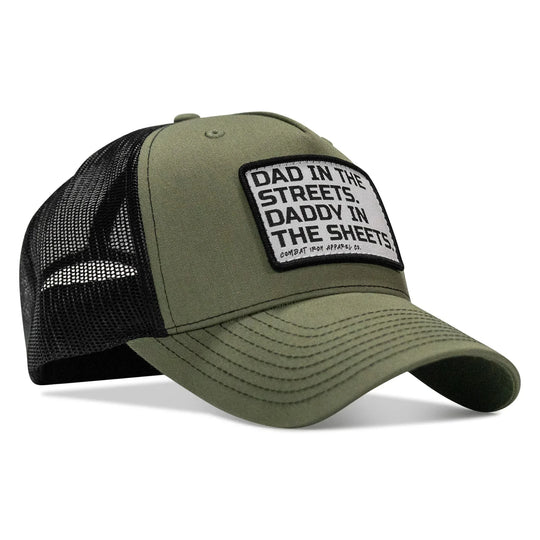 One Revolver Surfboards - Dad In The Streets. Daddy In The Sheets. White Patch Snapback Hat HEADWEAR