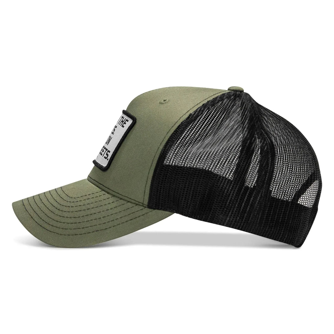 One Revolver Surfboards - Dad In The Streets. Daddy In The Sheets. White Patch Snapback Hat HEADWEAR