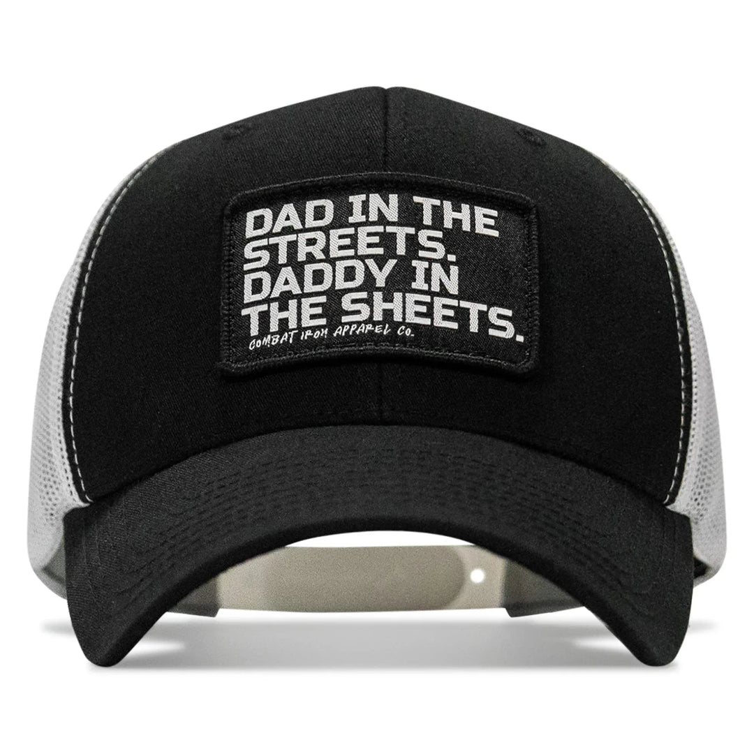One Revolver Surfboards - Dad In The Streets. Daddy In The Sheets. Black Patch Snapback Hat HEADWEAR