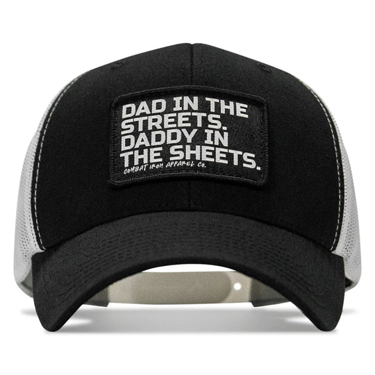 One Revolver Surfboards - Dad In The Streets. Daddy In The Sheets. Black Patch Snapback Hat HEADWEAR