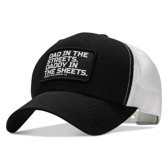 One Revolver Surfboards - Dad In The Streets. Daddy In The Sheets. Black Patch Snapback Hat HEADWEAR