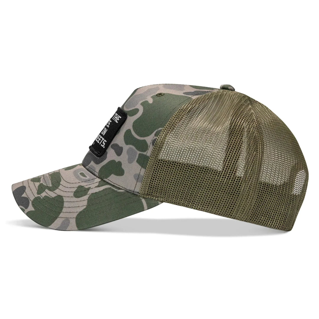 One Revolver Surfboards - Dad In The Streets. Daddy In The Sheets. Black Patch Snapback Hat HEADWEAR