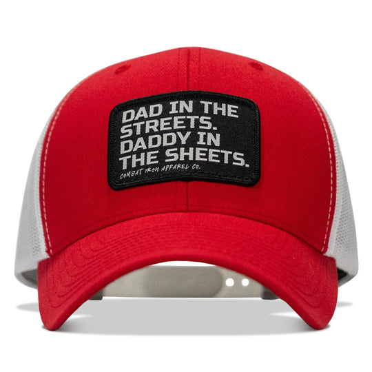 One Revolver Surfboards - Dad In The Streets. Daddy In The Sheets. Black Patch Snapback Hat HEADWEAR