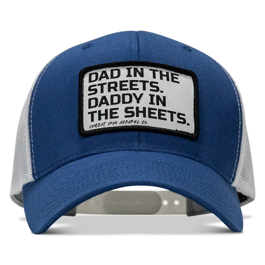 One Revolver Surfboards - Dad In The Streets. Daddy In The Sheets. White Patch Snapback Hat HEADWEAR
