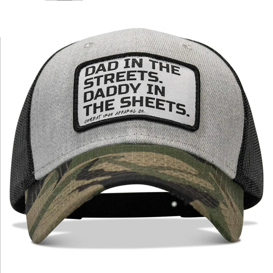 One Revolver Surfboards - Dad In The Streets. Daddy In The Sheets. White Patch Snapback Hat HEADWEAR