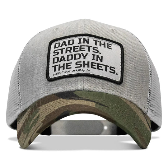 One Revolver Surfboards - Dad In The Streets. Daddy In The Sheets. White Patch Snapback Hat HEADWEAR