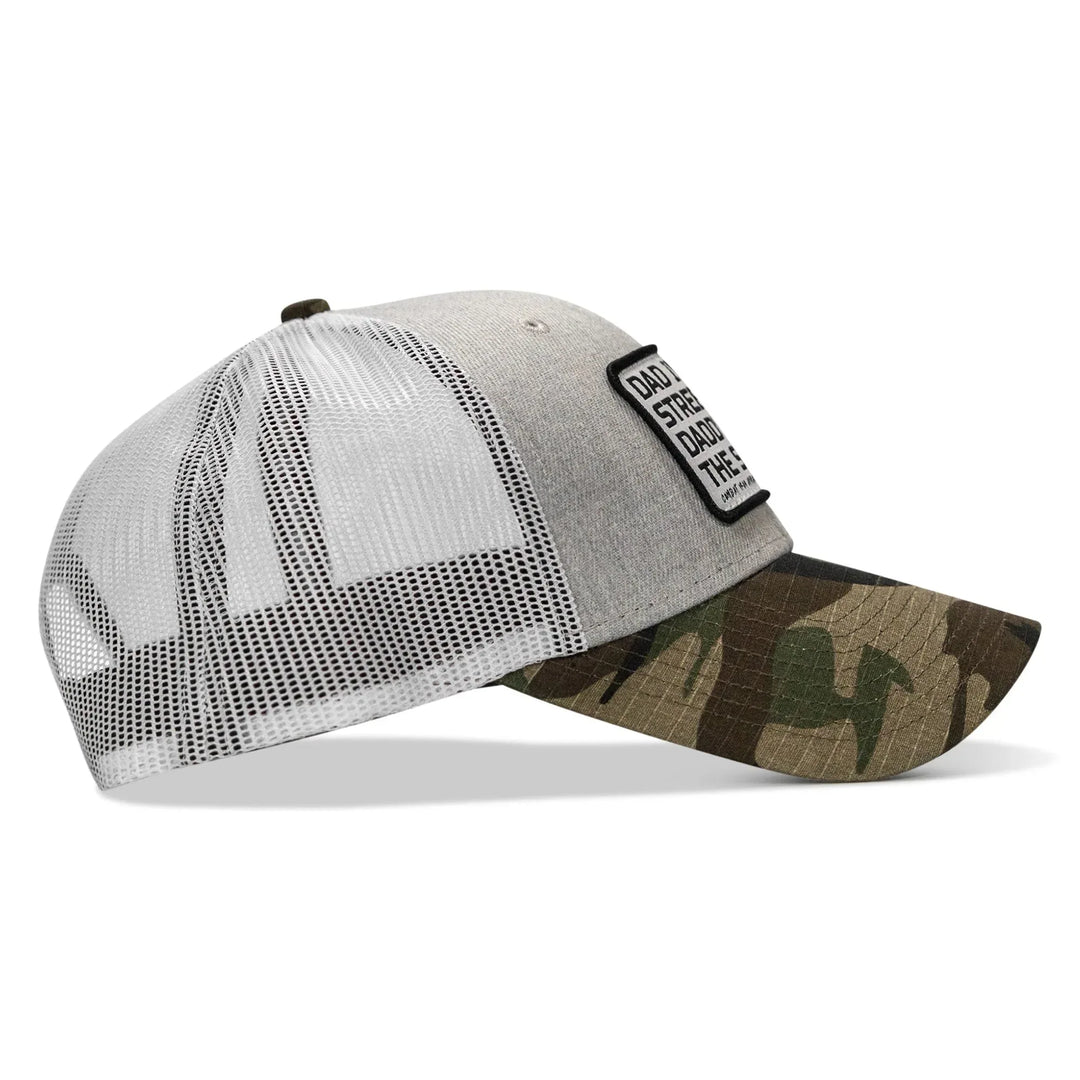 One Revolver Surfboards - Dad In The Streets. Daddy In The Sheets. White Patch Snapback Hat HEADWEAR