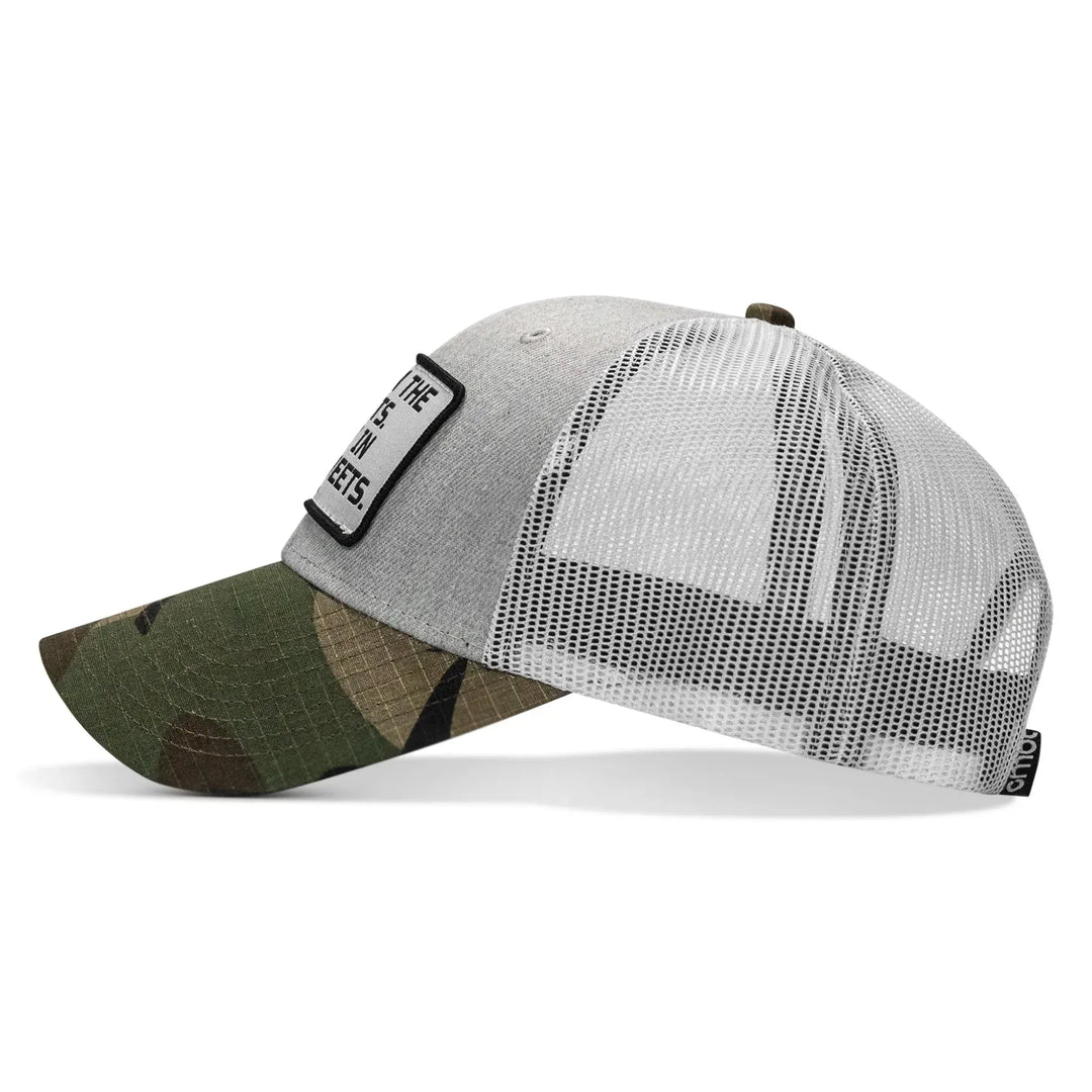 One Revolver Surfboards - Dad In The Streets. Daddy In The Sheets. White Patch Snapback Hat HEADWEAR