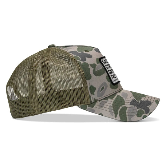 One Revolver Surfboards - Dad In The Streets. Daddy In The Sheets. White Patch Snapback Hat HEADWEAR
