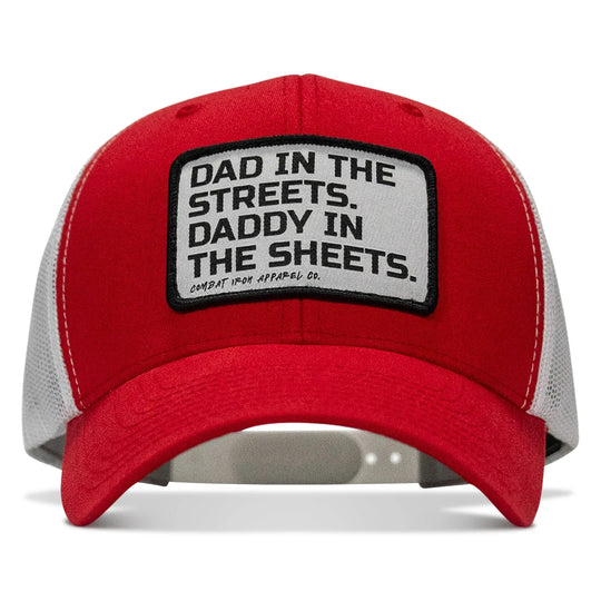 One Revolver Surfboards - Dad In The Streets. Daddy In The Sheets. White Patch Snapback Hat HEADWEAR