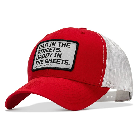 One Revolver Surfboards - Dad In The Streets. Daddy In The Sheets. White Patch Snapback Hat HEADWEAR