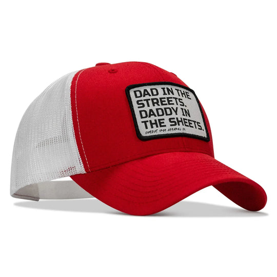 One Revolver Surfboards - Dad In The Streets. Daddy In The Sheets. White Patch Snapback Hat HEADWEAR