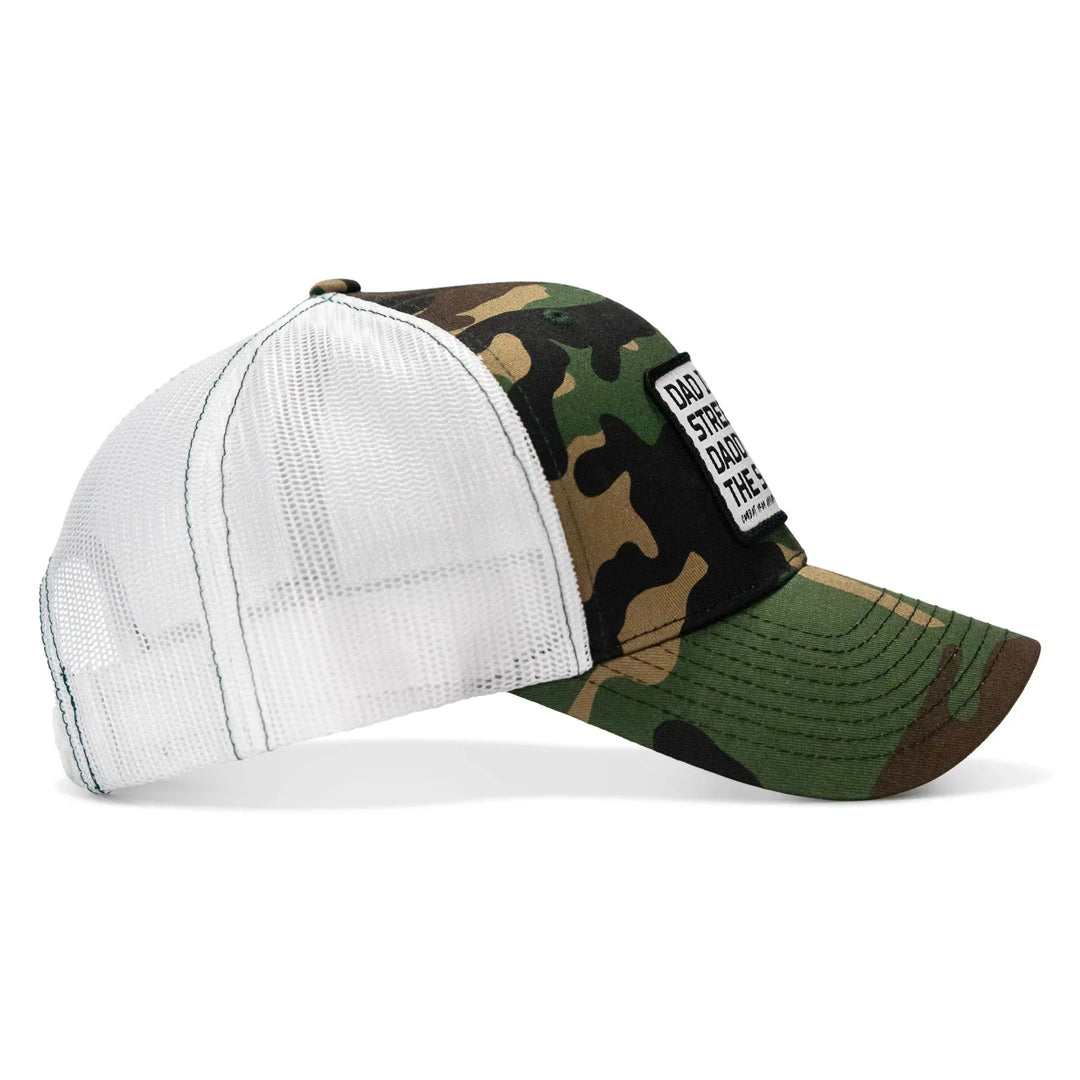 One Revolver Surfboards - Dad In The Streets. Daddy In The Sheets. White Patch Snapback Hat HEADWEAR