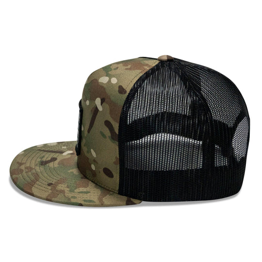 One Revolver Surfboards - Death Is Promised. Mercy Is Earned Patch Flatbill Hat HEADWEAR