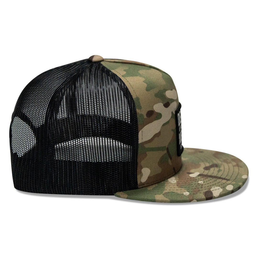 One Revolver Surfboards - Death Is Promised. Mercy Is Earned Patch Flatbill Hat HEADWEAR