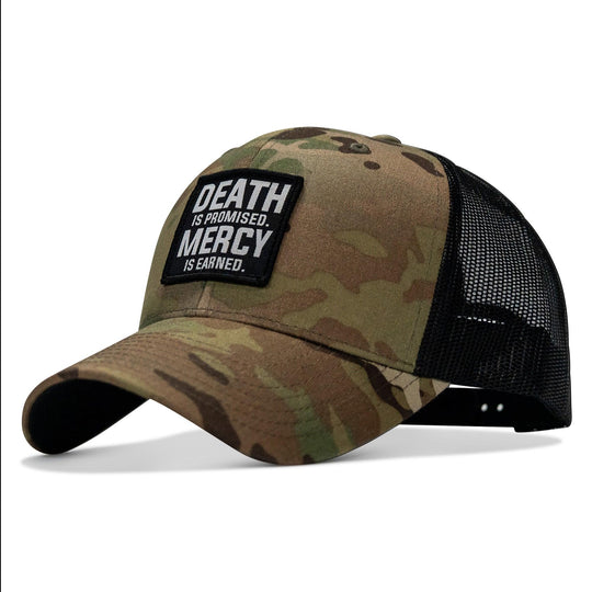 One Revolver Surfboards - Death Is Promised. Mercy Is Earned Patch Snapback Hat HEADWEAR
