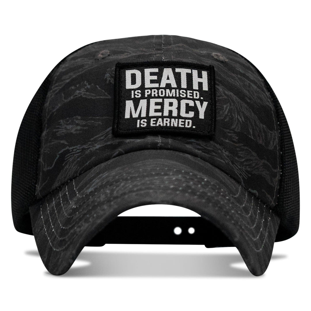 One Revolver Surfboards - Death Is Promised. Mercy Is Earned Patch. Tactical Ripstop Mesh Snapback Hat HEADWEAR